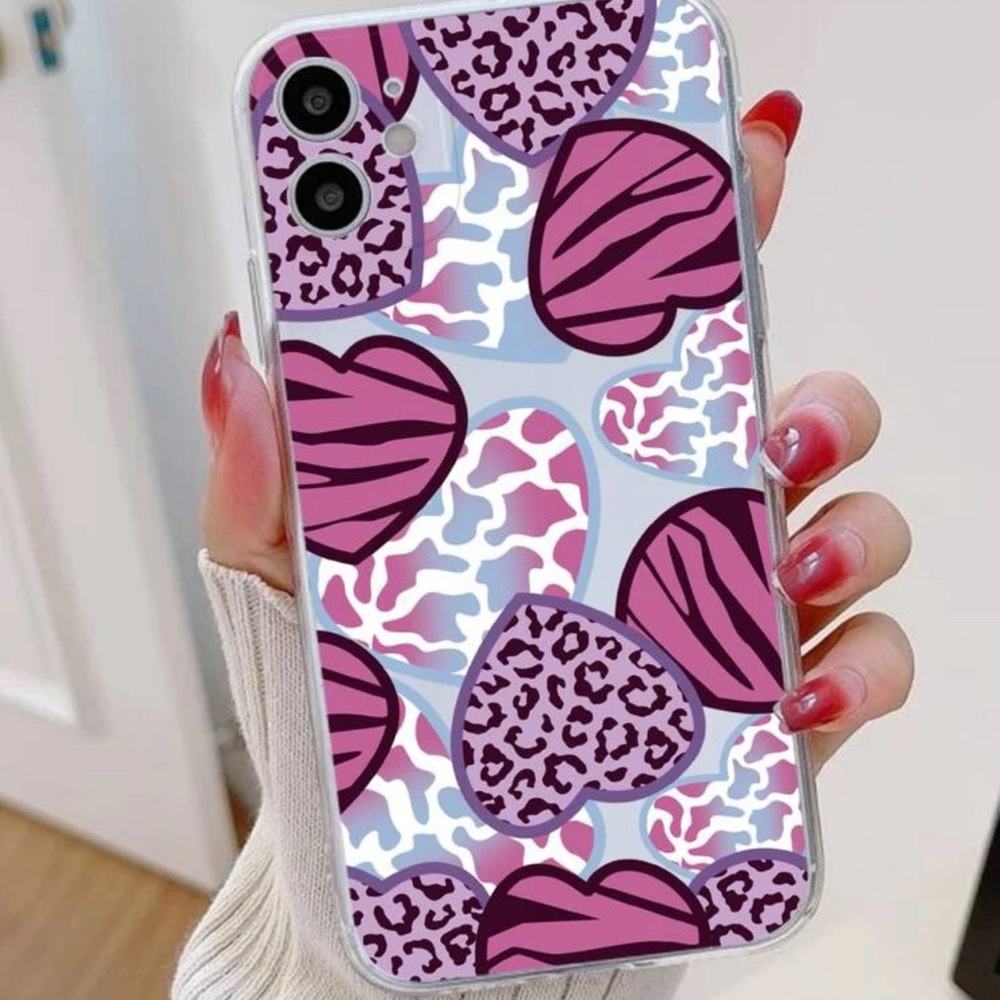 Multi heart print iPhone 13 pro max case